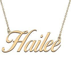 HUAN XUN Customized Custom Simple Any Name Necklace
