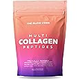 The Glow Code Multi Collagen Peptides – Type I,II,III,V & X Hydrolyzed Collagen Powder, Unflavored, Enhanced with Biotin, Vitamin C & Hyaluronic Acid