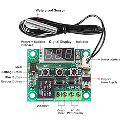 AITRIP 3PCS W1209 12V DC Digital Temperature