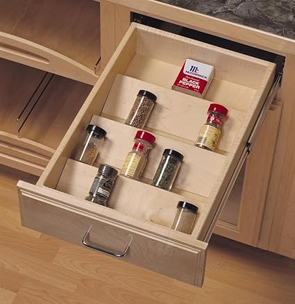Amazon Com Drawer Tray Inserts Wood Spice Drawer Inserts