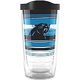 Tervis NFL Carolina Panthers - Hype Stripes Made in USA Double Walled Insulated Tumbler Travel Cup Keeps Drinks Cold & Hot, 16oz, Classic