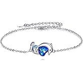 Grmdit Mushroom/Yin Yang/Dolphin Bracelet 925 Sterling Silver Bracelet Jewelry Gift for Women