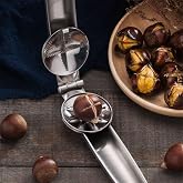HYG Stainless Steel Nutcracker, 304 Chestnut Clip, Multifunction Nut Opener for Walnut, Pistachio, Macadamia, etc.