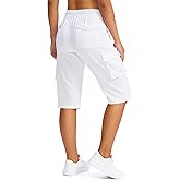 Viodia 15" Long Shorts for Women Hiking Cargo Bermuda Shorts Lightweight Knee Length Capris for Summer Travel Fishing