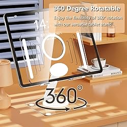 OGMAPLE Tablet Stand, 360° Rotatable iPad Stand