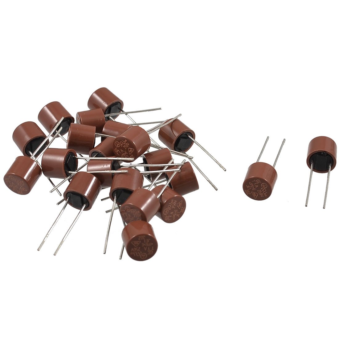 sourcingmap Through Hole T2A 2A 250V Radial Leads Miniature Micro Fuse 20 Pcs for Electronic Parts PCB LCD Repair Replacement