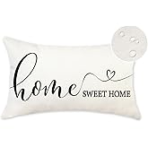 ONWAY Home Sweet Farmhouse Waterproof Throw Pillow Cover 12 x 20 Inch Indoor Outdoor Decorative Cushion Case for Home Sofa Couch Porch Decorations