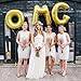 AFTERLOON® 40 Inch Giant Jumbo Helium Foil Mylar Alphabet Balloons for Graduation Anniversary Celebration Bridal Shower Wedding Birthday Party Decorations, Premium Quality, Glossy Silver Letter P