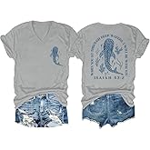 Shark Christian Shirts for Women with Whale Shark Print Ocean Fish Animal Lovers Marine Short Sleeve Tops