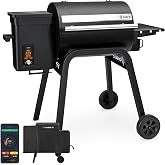 Brisk It Zelos-450 Wood Pellet Grill &amp; Smoker, 450 Sq In, WiFi and A.I. | 7-in-1 BBQ Versatility With Waterproof Cover, App Control, Auto Cooking, PID Controller, 500&deg;F Max, 12 lb hopper, Meat Probe