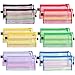 Bememo 12 Pieces 6 Colors Zipper Mesh Pouch Multipurpose Travel Bag for Cosmetics Offices Supplies Travel Accessories