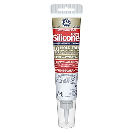 Ge Ge284 Silicone 2 Kitchen Bath Sealant Caulk Squeeze Tube 2 8oz Clear Ge Ge284 Silicone 2 Kitchen Bath Sealant Caulk Squeeze Tube 2 8oz Clear