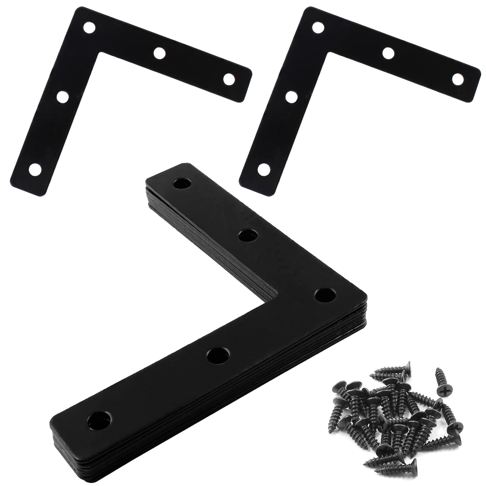 Jiozermi 20 Pcs Flat Corner Brace, L Type Shelf