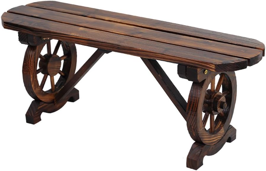 Solid wood balcony fleshy flower shelf indoor living room simple bench flower rack carbonized wood preservative outdoor bench
