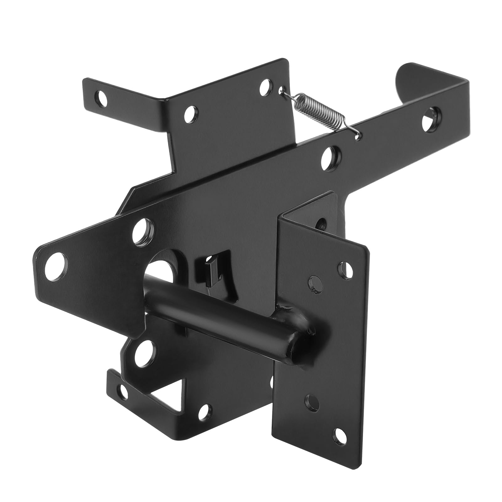 Photo 1 of VEVOR Self-Locking Gate Latch, Metal Heavy Duty Automatic Gravity Lever, Door Latch Hardware with Multiple Lock Holes, Matte Powder Coating Finish, Ideal for Fence, Garage, Pool, Garden, Black