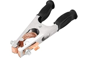 YUNIR 500A ground clamp, galvanized ground clamp copper welding ground clamp replacement part for manual welder 20x9x3cm(American, Black)