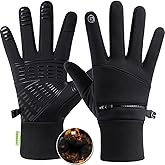 Romenrita Winter Gloves for Men Women - Waterproof Glove Cold Weather Thermal Sport Gloves, Warm Gloves Touchscreen Glove for Running Cycling Driving Hiking, Windproof Work Gloves Work