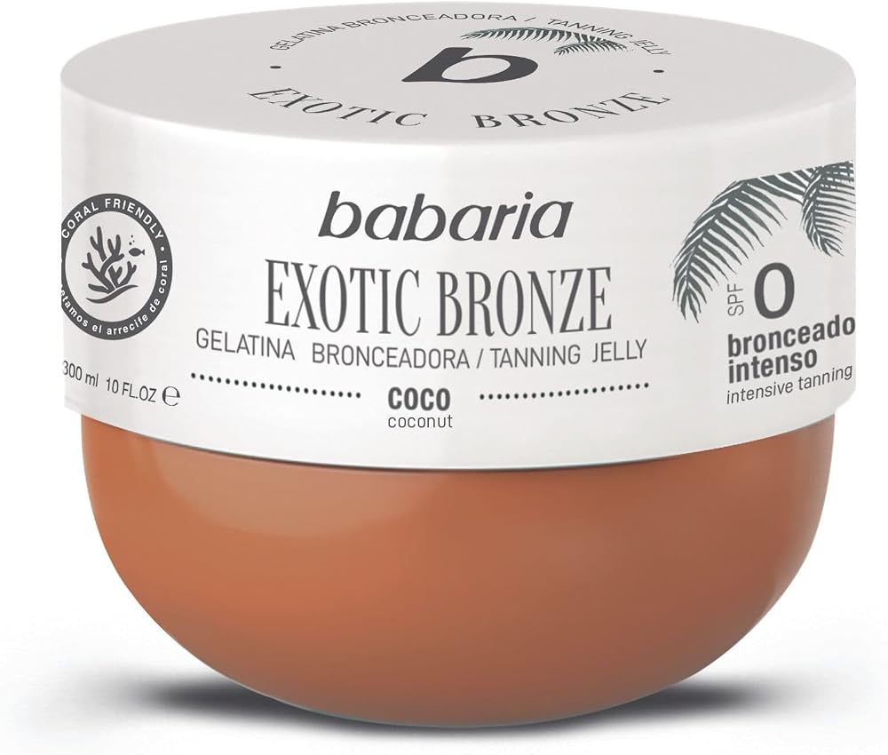 Babaria Coconut Tanning Accelerator Gel SPF0 300ml Brown Vegan Coral Friendly