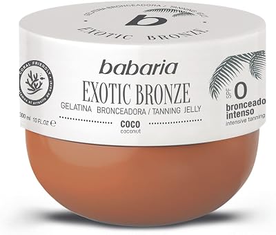 Babaria Coconut Tanning Accelerator Gel SPF0 300ml Brown Vegan Coral Friendly