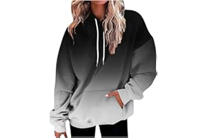 Ceboyel Womens Neon Print Oversized Sweatshirt Drawstring Pullover Sweatshirt Trendy Sweater Tops Fall Fashion Clothes 2023