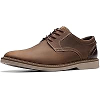 Clarks Burchill Derby heren, Zwart leder, 44.5 EU