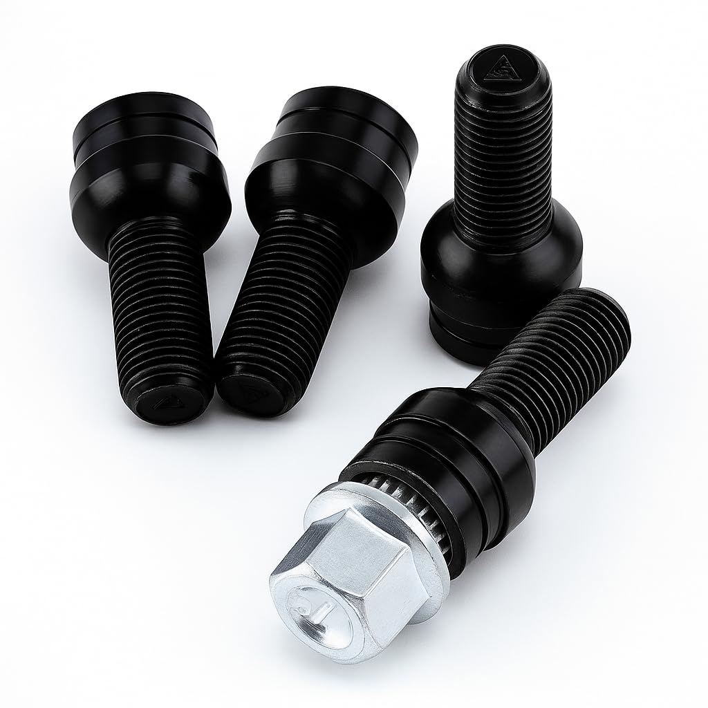 Car Locking Wheel Nut Set, M14*1.5mm Steel Wheel Bolts & Lock Lug Nut Set with Key