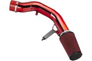 SPELAB Cold Air Intake Kit Compatible with Ford 2003-2007 6.0L Powerstroke Diesel F250 F350 F450 F550 (Red)