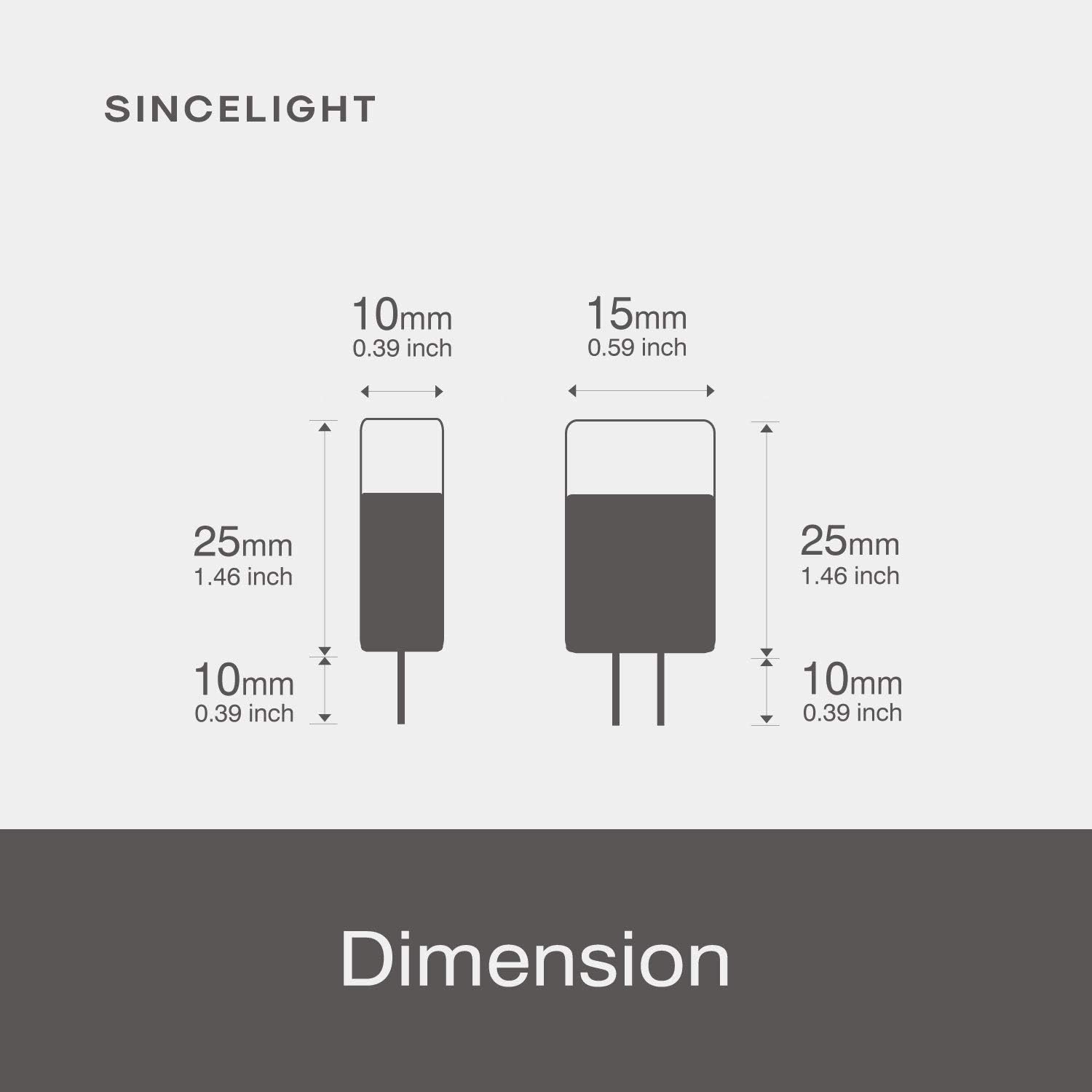 SINCELIGHT G4 LED Light Bulb with GU4 Pins and Ceramic Radiator, 12V AC/DC, 1W, 80lm, SDCM - Image 5