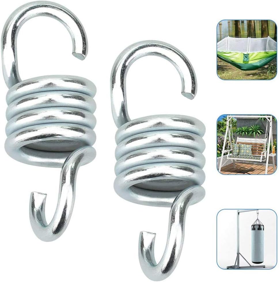 Lhbfcy Hammock Chair Spring Extension Spring Steel Suspension Hook Spring For Hanging Porch Swings Extension Spring Heavy Duty Extension Suspension Hook Set For Hanging Hammock Chairs And Porch Swings
