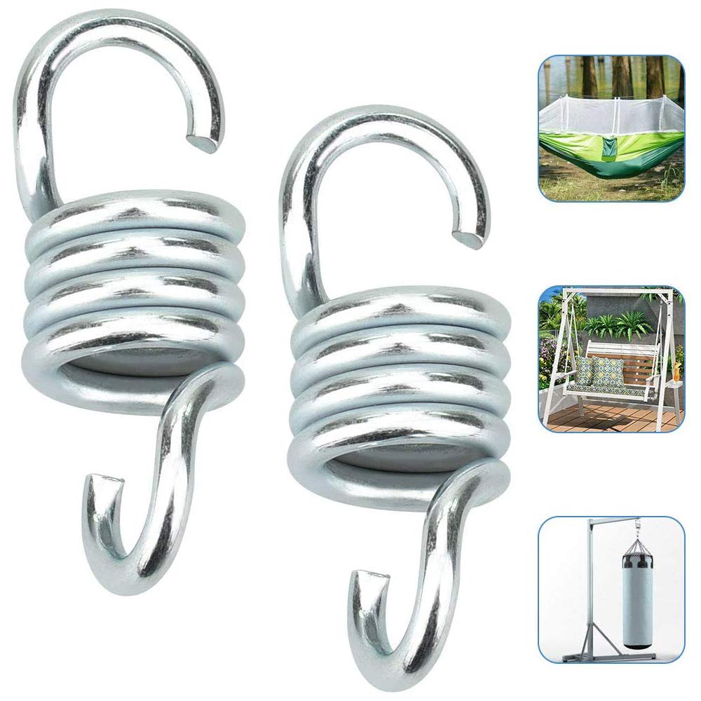 Lhbfcy Hammock Chair Spring Extension Spring Steel Suspension Hook Spring For Hanging Porch Swings Extension Spring Heavy Duty Extension Suspension Hook Set For Hanging Hammock Chairs And Porch Swings