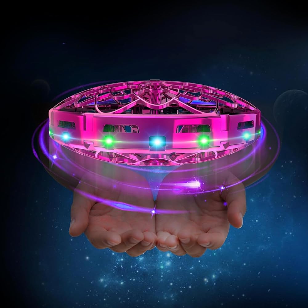 Semai Flying Toy Drone for Kids 360° Gesture Control LED UFO Indoor Outdoor