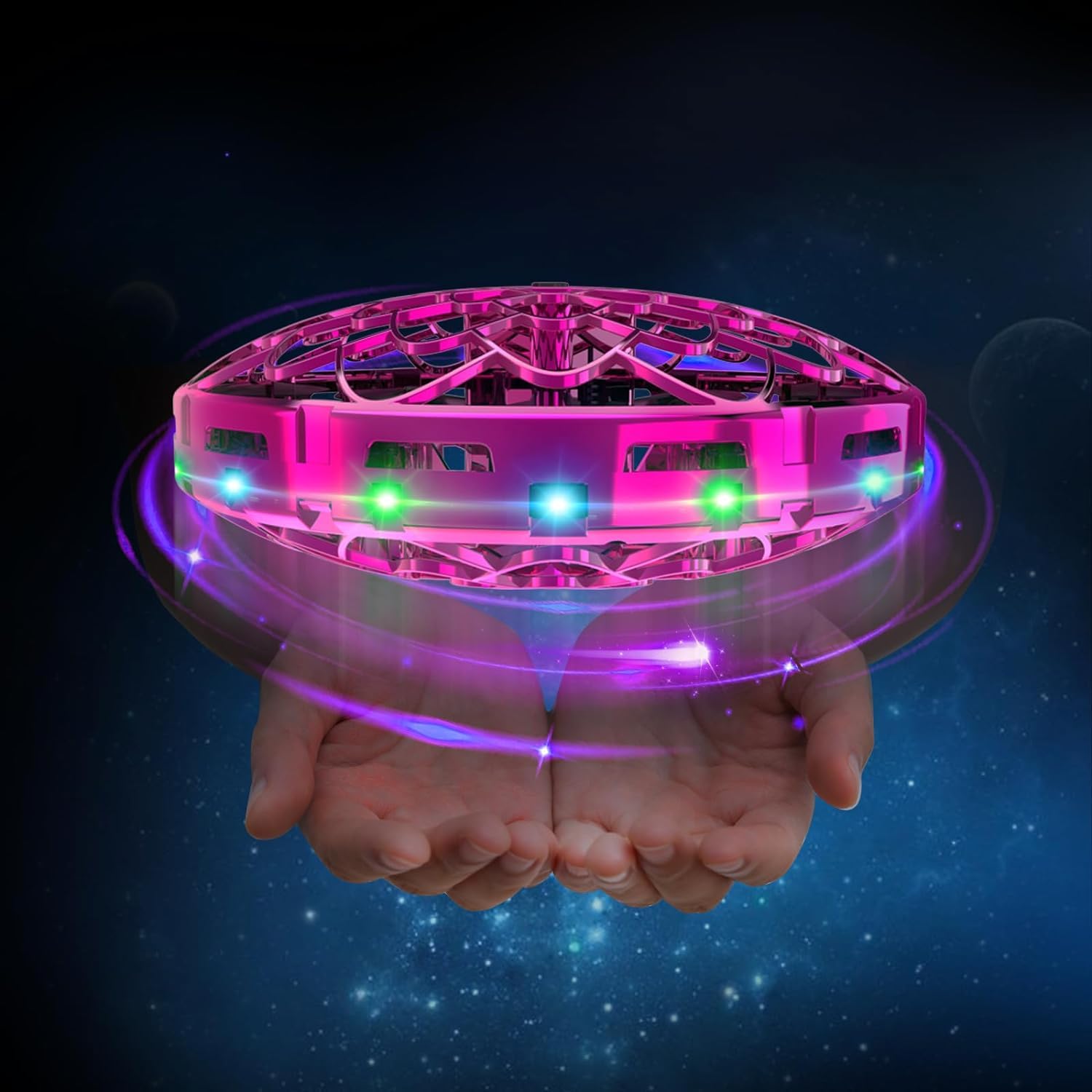 Flying Toy Drone for Kids, 360° Hands Free Motion Sensors Mini UFO Helicopter Toys with LED Light for 6-10+ Year Old Boys & Girls — image 1