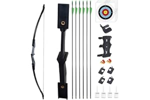 e5e10 Archery Recurve Bow Set Bow and Arrow Takedown Set Left and Right Target Practice for Teenagers Beginner Youth