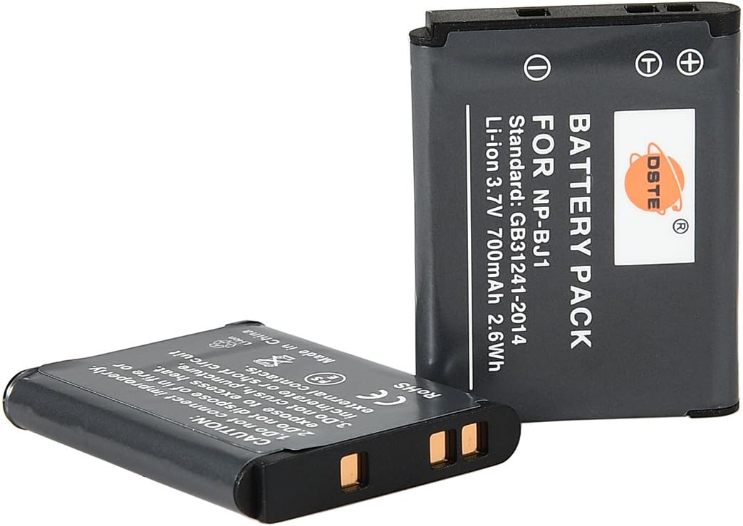 DSTE 2PCS NP-BJ1(700mAh/3.7V) Battery Charger Set Compatible for Nikon EN-EL19 Battery,Coolpix S3300,S4100,S4150,S4200,S4300,S6400,Sony RX0 Camera - Image 3
