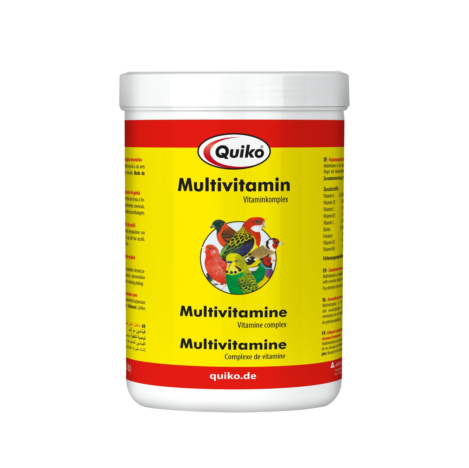 Quiko Multivitamin 750g - Vitamin complex to supply all ornamental bird species with important vitamins - in powder form