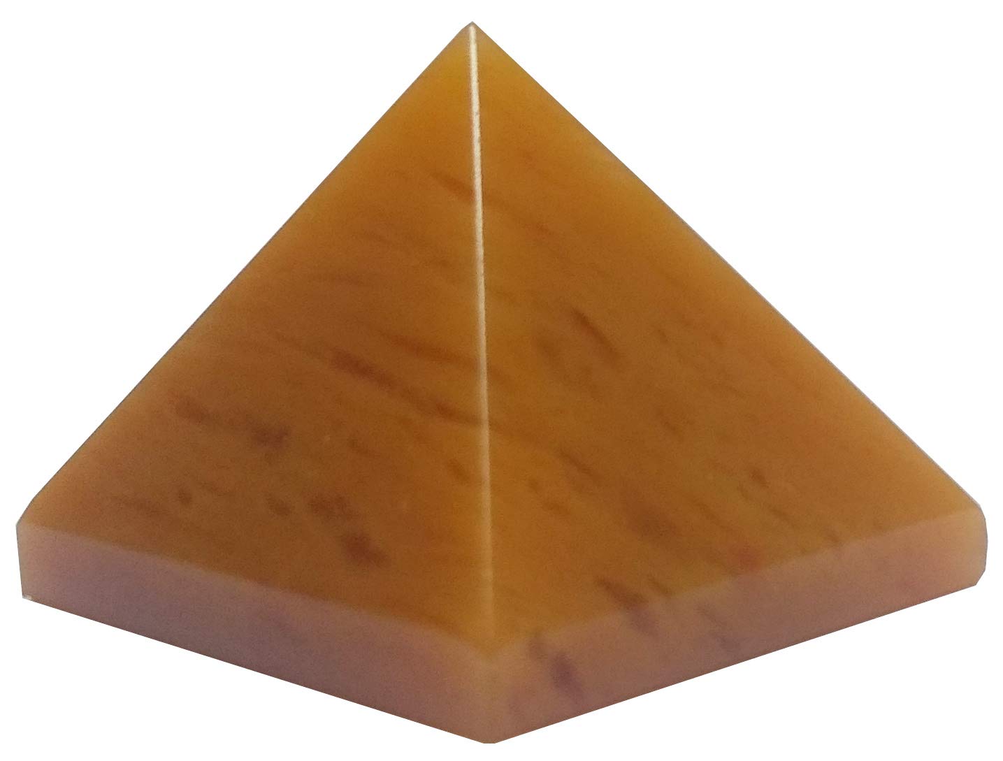 Purpledip Golden Quartz Stone Pyramid: Reiki Healing Divine Spiritual Crystal (11935)
