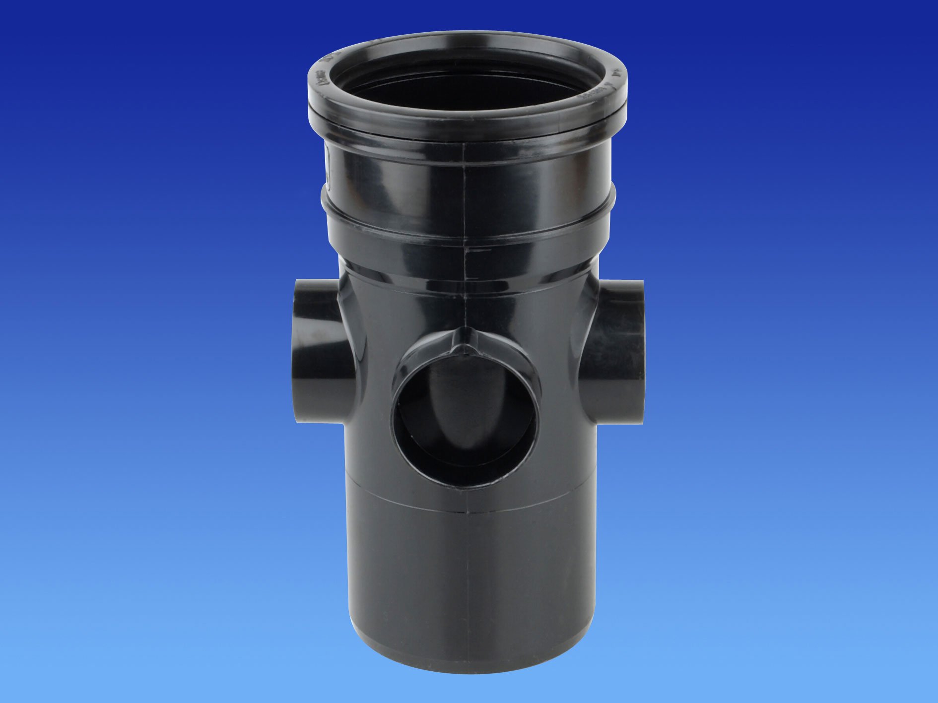 Wavin OSMA 110mm Soil 4S589 S/S Bossed Pipe - Plain Black