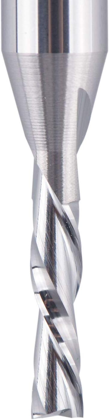 SpeTool Router Bits 1/4 Inch Shank Spiral Router Bit Down Cut 1/8 Inch Cutting Diameter End Mill 1/2 Inch Cutting Length HRC55 Solid Carbide CNC Router Bits for Wood Carving Woodworking - Image 5