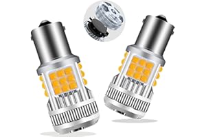 LEDYOTRY 2023 Upgraded 1156 LED Turn Signal Bulb 7506 P21W CANBUS Error Free 600% Super Bright BA15S 1141 1003 Amber Blinker Bulb with Built In Resistor Anti Hyper Flash (Pack of 2)