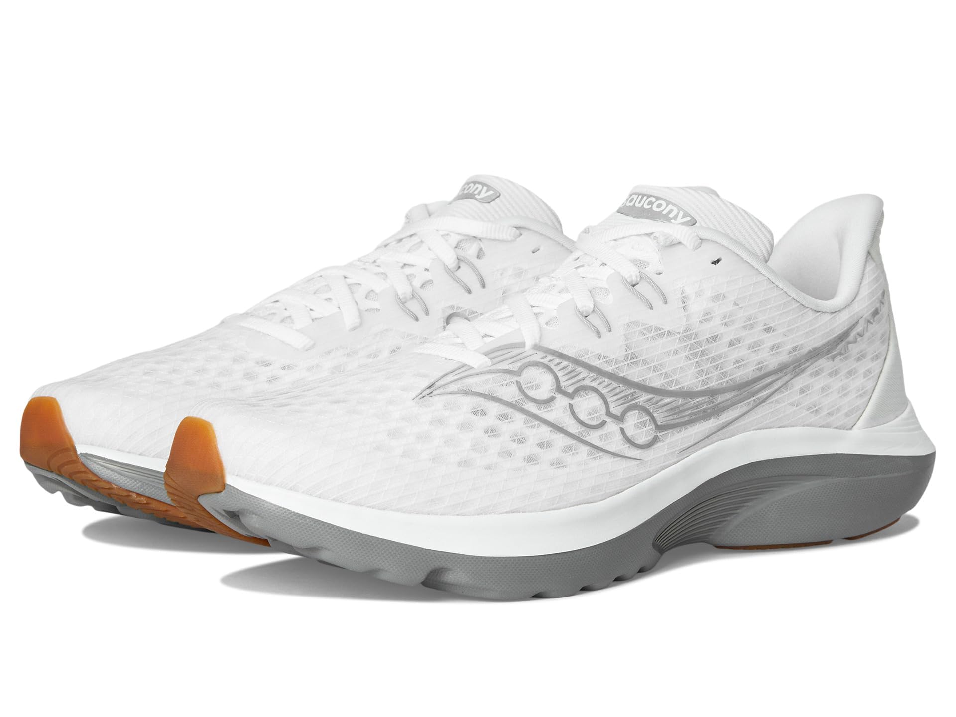 Photo 1 of Saucony Men's Kinvara 16 Sneaker, White/Gum, 8.5