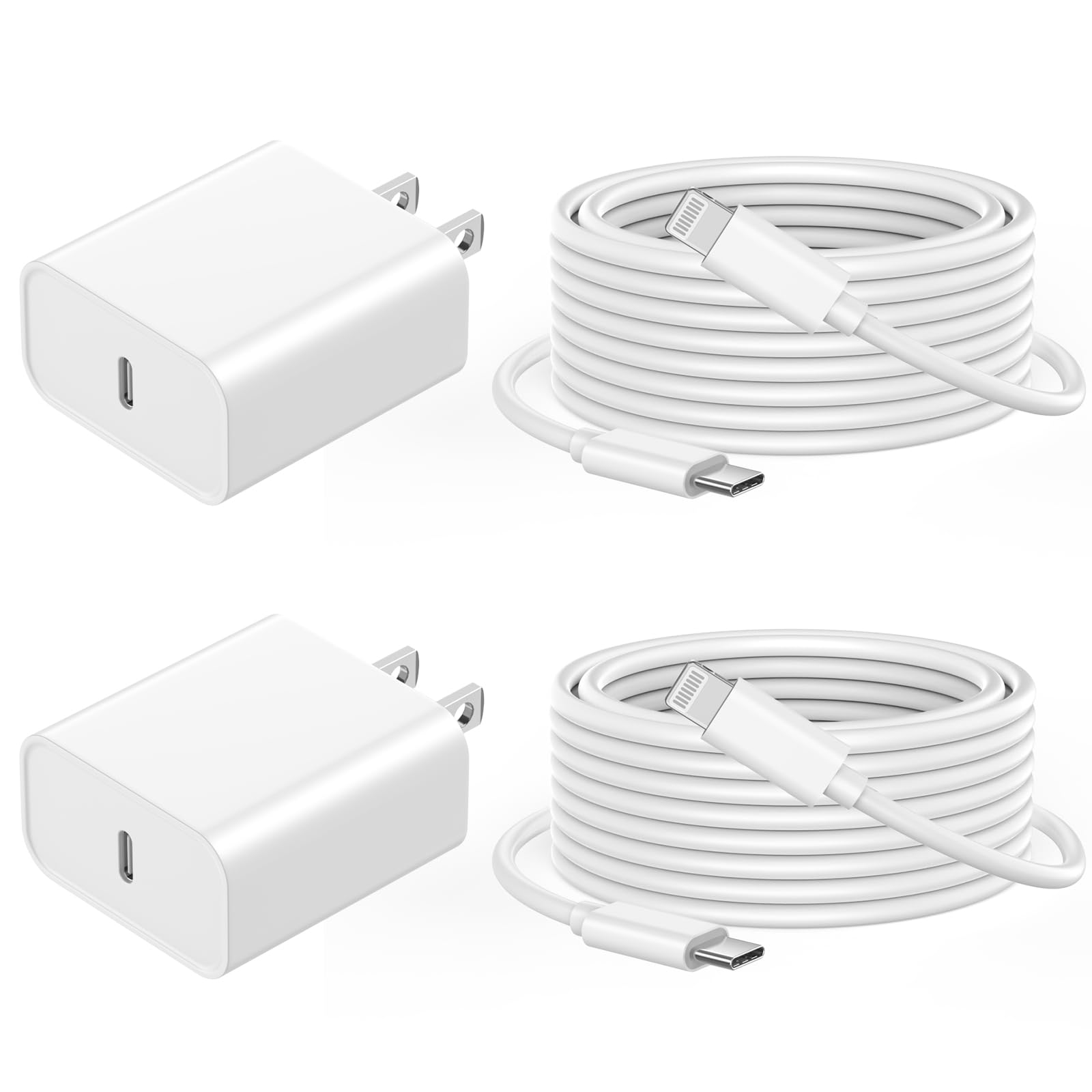 Photo 1 of [Apple MFi Certified] iPhone 14 Pro Max Charger Fast Charging, 2 Pack 20W Type C Charger Fast Charging Block with 6FT USB C to Lightning Cable Cord Compatible with iPhone 14 13 12 11 Pro Max XS XR X 8