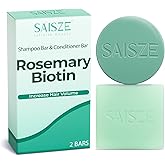 SAISZE Rosemary & Biotin Shampoo and Conditioner Bar for Hair Growth, Natural Solid Shampoo Strengthening for Thinning Hair