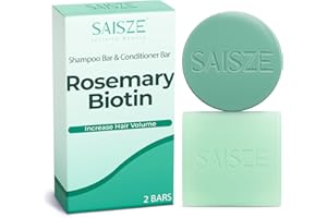 SAISZE Rosemary & Biotin Shampoo and Conditioner Bar for Hair Care, Natural Solid Shampoo Strengthening for Healthy Hair