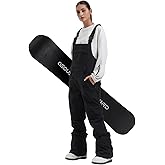 GSOU SNOW Womens Ski Bibs Snowboard Bibs Pants Snow Overalls Waterproof Windproof Winter Outdoor Sports Insulated Warm