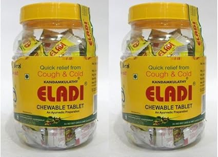 Amazon Com Pack Of 2 Kandamkulathy Eladi Cough Tablets 250 Nos Health Personal Care