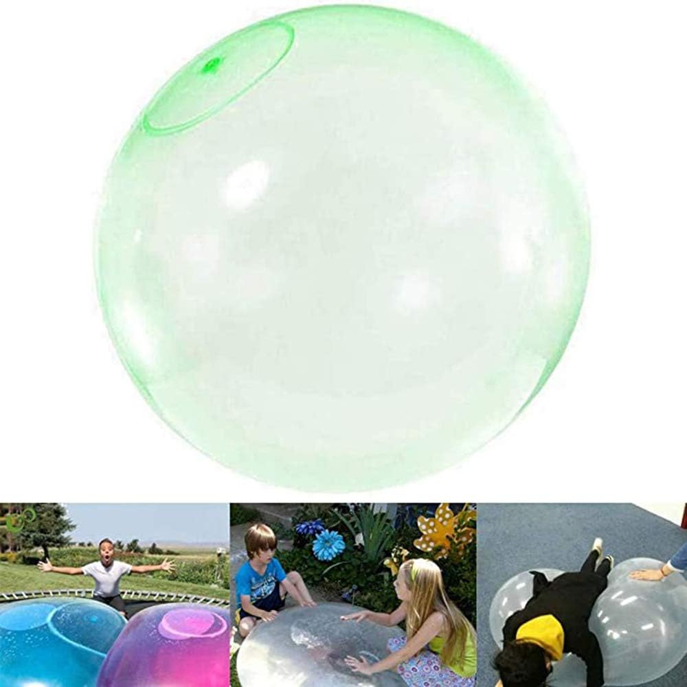 WLWWCX Amazing Bubble Ball For Kids,Water Filled Stress Ball,Giant Bubble Water Balloon,Bubble Ball Inflatable Toys,Stress Reliever Play Toy For Adults (green)