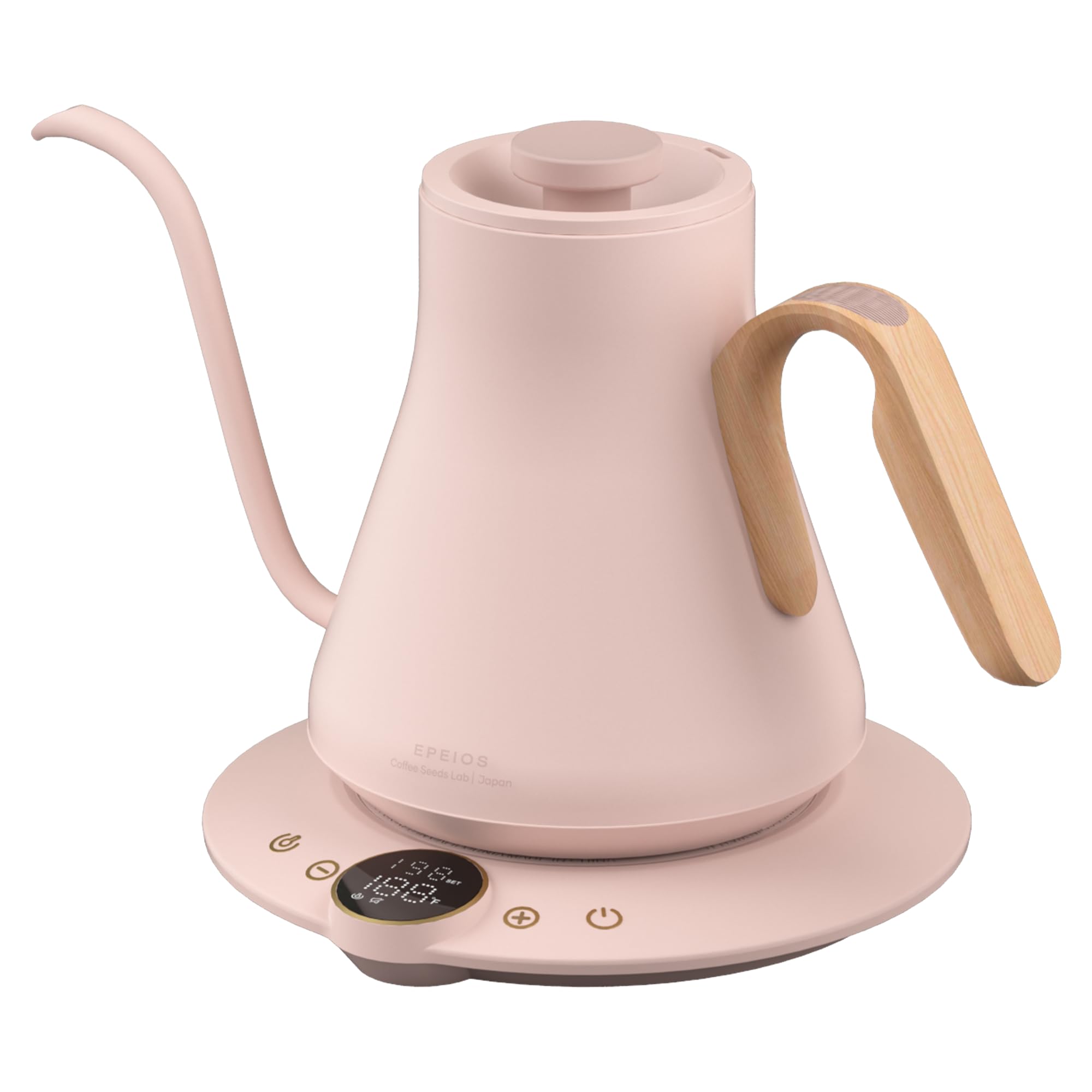 Photo 1 of INTASTING Gooseneck Electric Kettle with ±1? Temperature Control for Pour Over Coffee & Tea, Quick Heating, BPA-Free Stainless Steel, Built-in Brew Timer, 1500W/0.9L (Munch Pink)