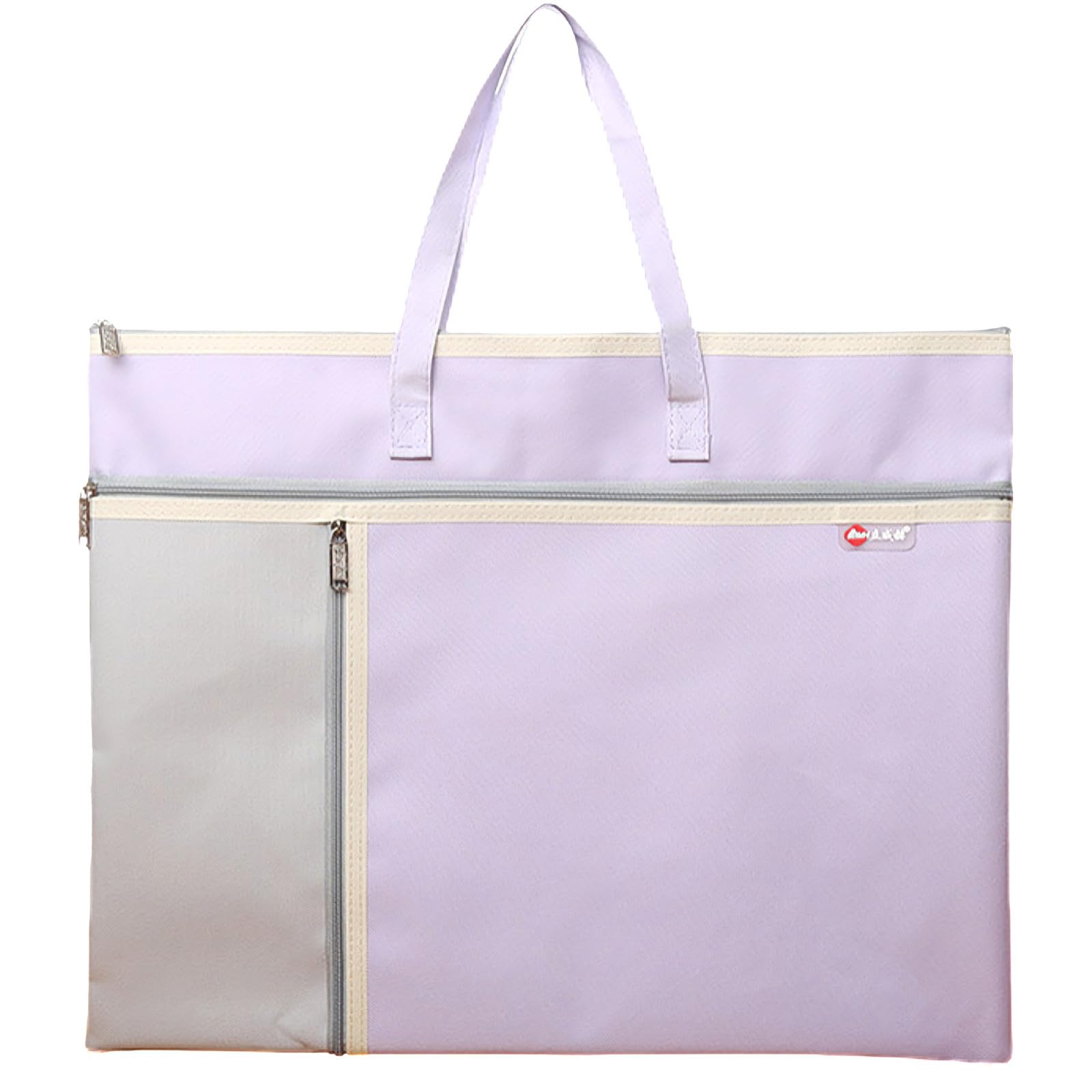 Photo 1 of Shulaner Art Portfolio Bag with Zipper and Handle Large Capacity Oxford Bag Artwork Storage Container A3 Size (Purple, A3)