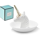 Lynagert Unicorn Ring Holder Ceramic Jewelry Holder Dish Trinket Tray For Rings Earrings Trinkets Organizer, Christmas Birthday Bridesmaid Gifts for Women