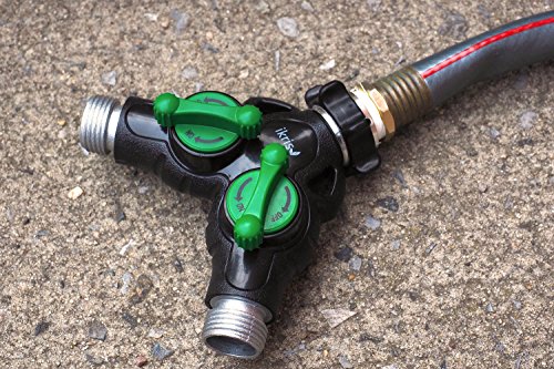ikris Garden Hose Splitter 2-way Heavy Duty Metal Tap Connector - Thumbnail 3